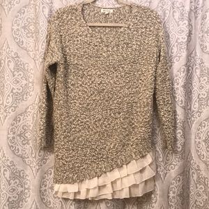 Grey and cream popcorn sweater